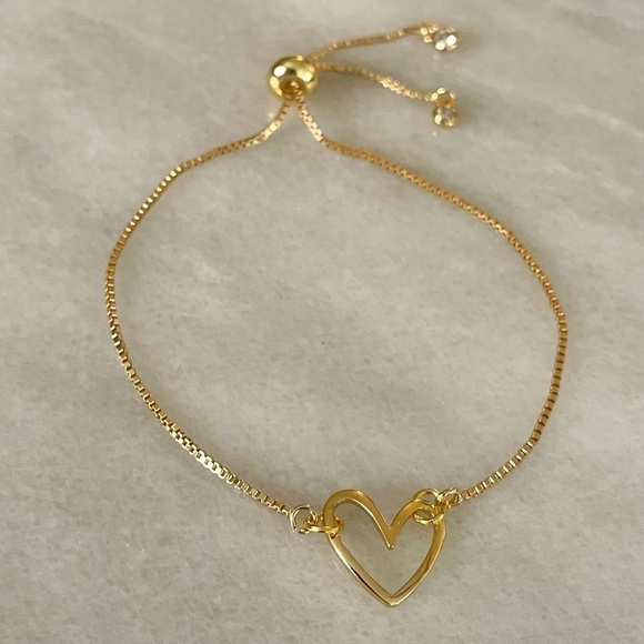 Heart Gold Plated Bracelet - Picture 5 of 6
